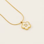 Gold color / 1 Piece Simple Series Daily Letter D Stainless Steel  Gold Color Shell Women's Pendant Necklaces Picture4